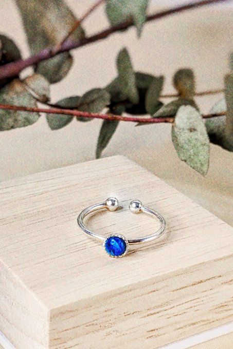 Bague Diane Apatite bleue Argent