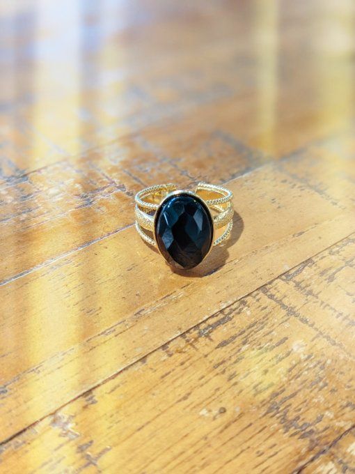 Bague Calliope Or Onyx noir