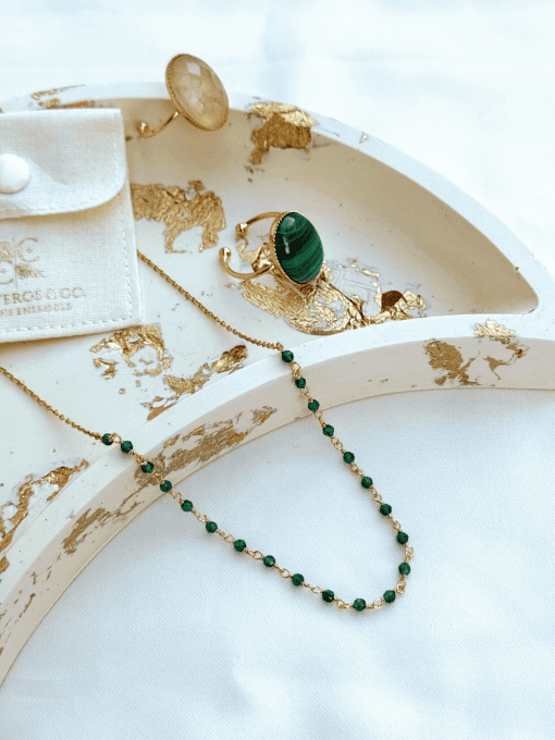 Collier Eos onyx vert