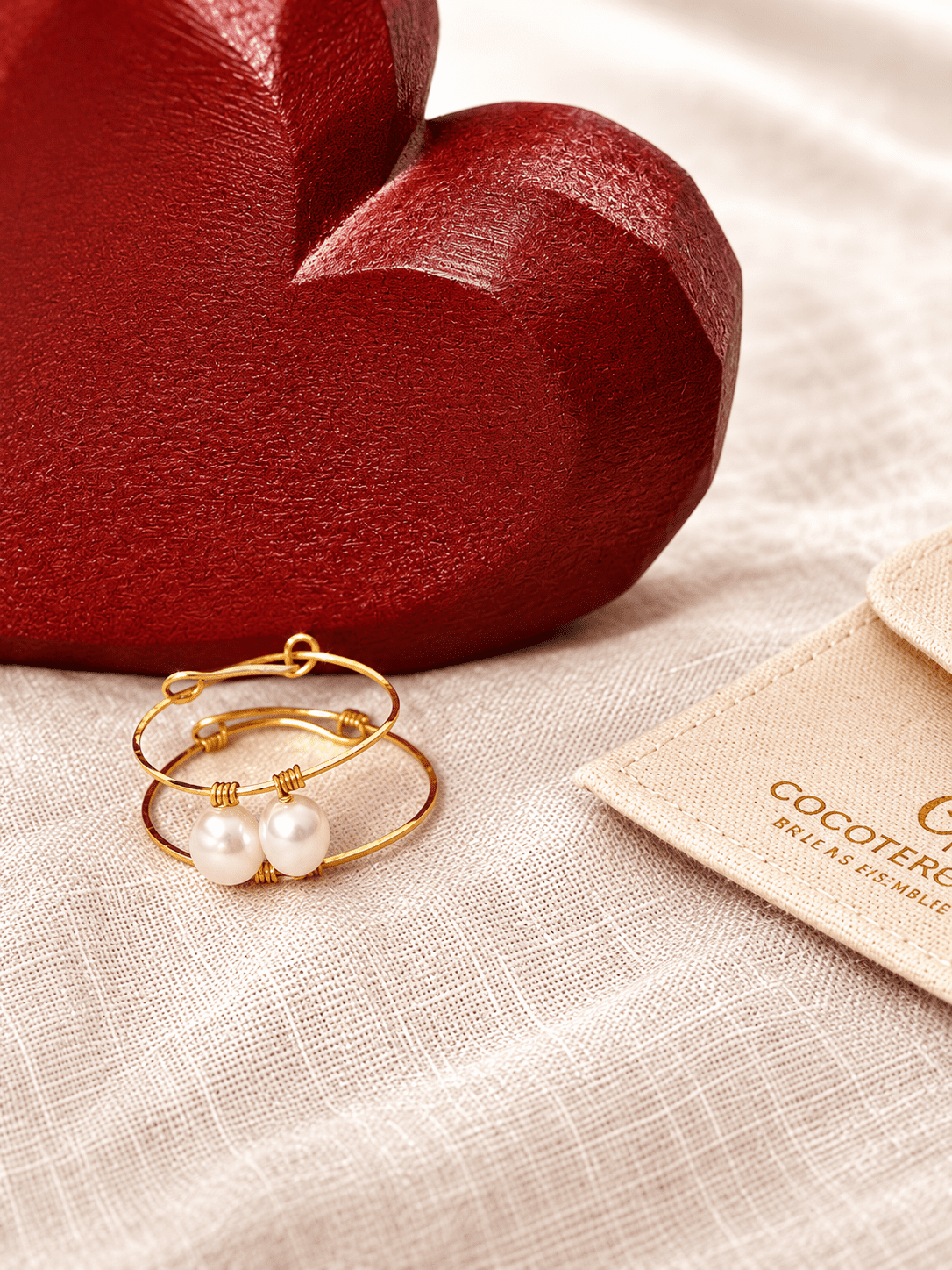 Bague Bérénice – Bague artisanale en Gold Filled et perles de culture