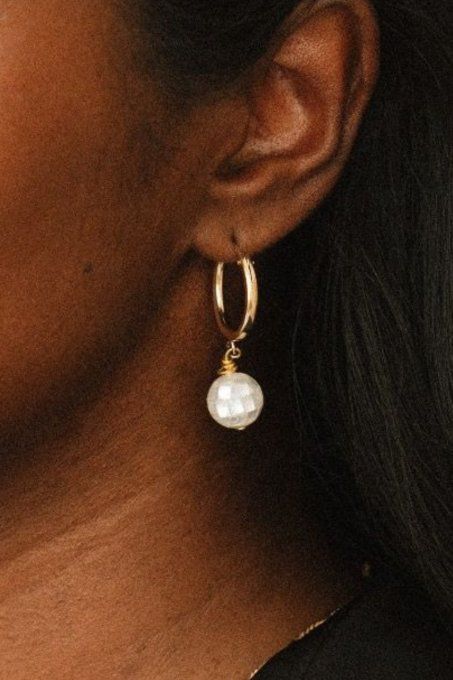 Boucles d'oreilles Jasmine or