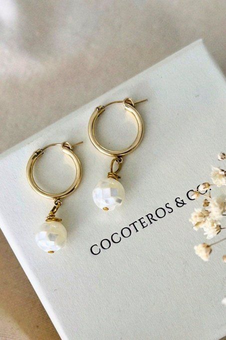 Boucles d'oreilles Jasmine or