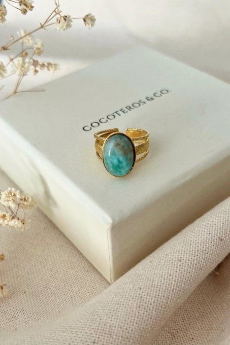 Bague Calliope Or Larimar