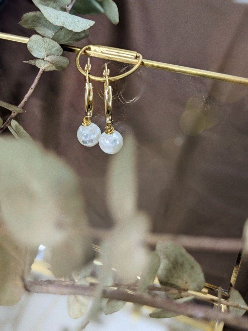 Boucles d'oreilles Jasmine or