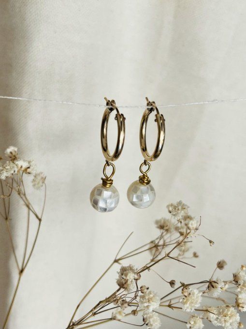 Boucles d'oreilles Jasmine or