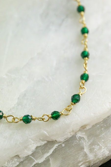 Collier Eos onyx vert