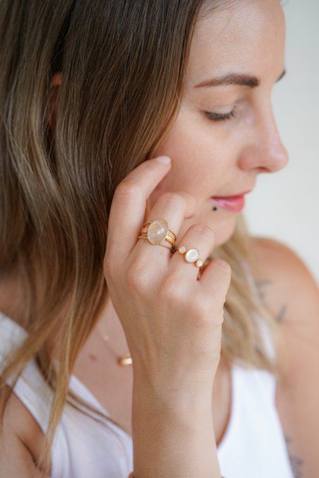 Bague Calliope Or Quartz rose